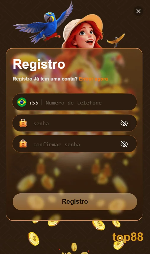 Dashboard do app top88 com jogos de slots e esportes